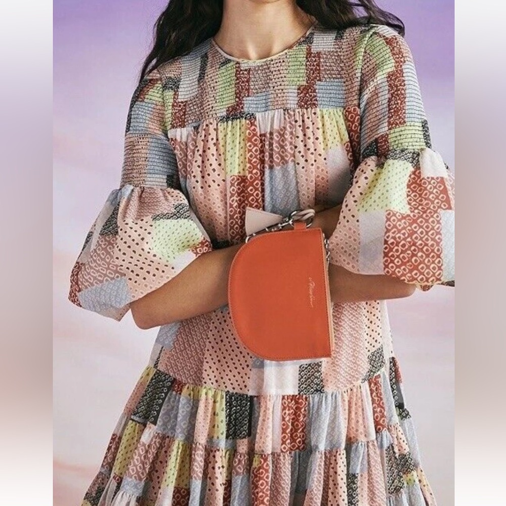 Cinq a Sept Patchwork Billowed Rika Dress Tiered Boho Festival Prairie - Size 4